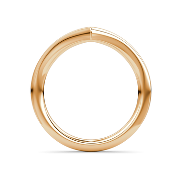 Just Brilliant Signature V Band, Plain, original, 18K Rose Gold, profile view.