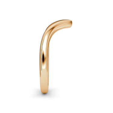 Just Brilliant Signature V Band, Plain, original, 18K Rose Gold, side view.
