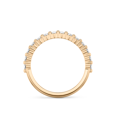 Just Brilliant single shared prong band — original — 18K Rose Gold — profile view