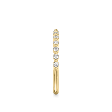 Just Brilliant single shared prong band — original — 18K Yellow Gold — side view