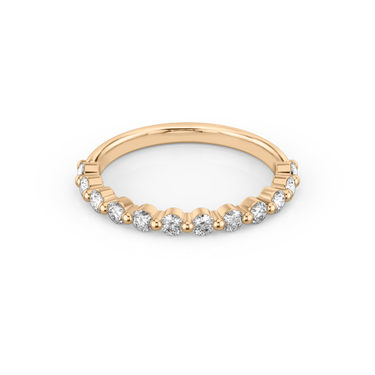 Just Brilliant single shared prong band — large — 18K Rose Gold — front view