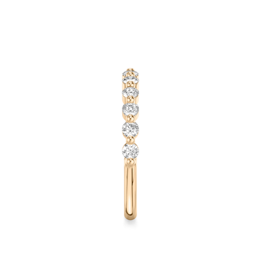 Just Brilliant single shared prong band — large — 18K Rose Gold — side view