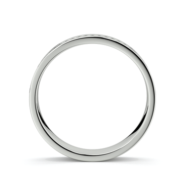 Just Brilliant Pave Cigar Band in 18K White Gold, profile view.