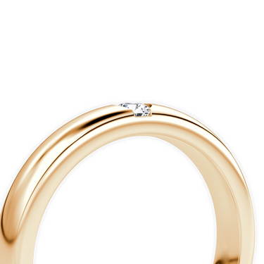 Just Brilliant Inlay Band, 18K Rose Gold, detail view, unengraved