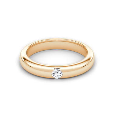 Just Brilliant Inlay Band, 18K Rose Gold, front view, unengraved