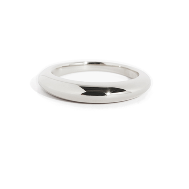 Just Brilliant Curator Band in 18K White Gold, front view