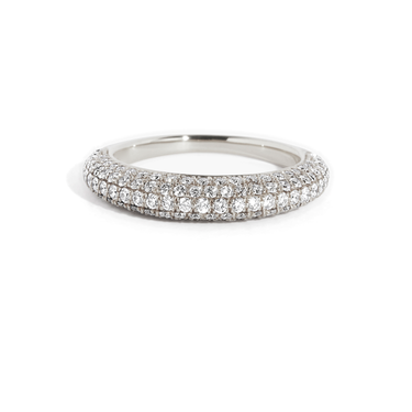 Just Brilliant Curator Band in 18K White Gold, front view