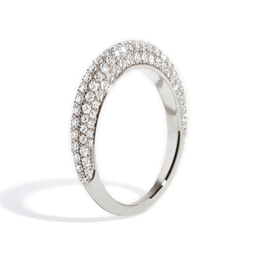 Just Brilliant Curator Band in 18K White Gold, upright view