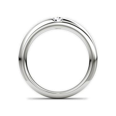 Just Brilliant Inlay band in 18K White Gold, profile view