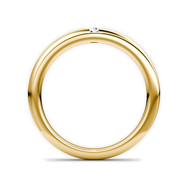 Just Brilliant Inlay band in 18K Yellow Gold, profile view