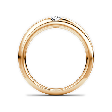 Just Brilliant Inlay band in 18K Rose Gold, profile view