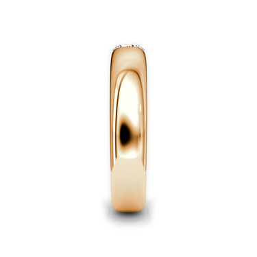 Just Brilliant Inlay band in 18K Rose Gold, side view