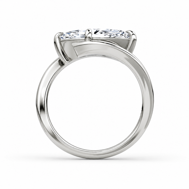 Just Brilliant Wrapped Solitaire Diamond Ring, marquise in 18K white gold, profile view #jb-wrapped_marquise_18k-white-gold_profile