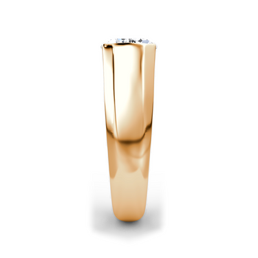 Just Brilliant Statement Signet Ring — Princess — 18K Rose Gold — side view
