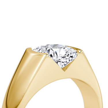 Just Brilliant Statement Signet Ring — Cushion — 18K Yellow Gold — detail view