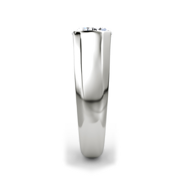 Just Brilliant Statement Signet Ring — Princess — 18K White Gold — side view
