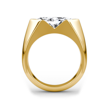 Just Brilliant Statement Signet Ring — Marquise — 18K Yellow Gold — profile view