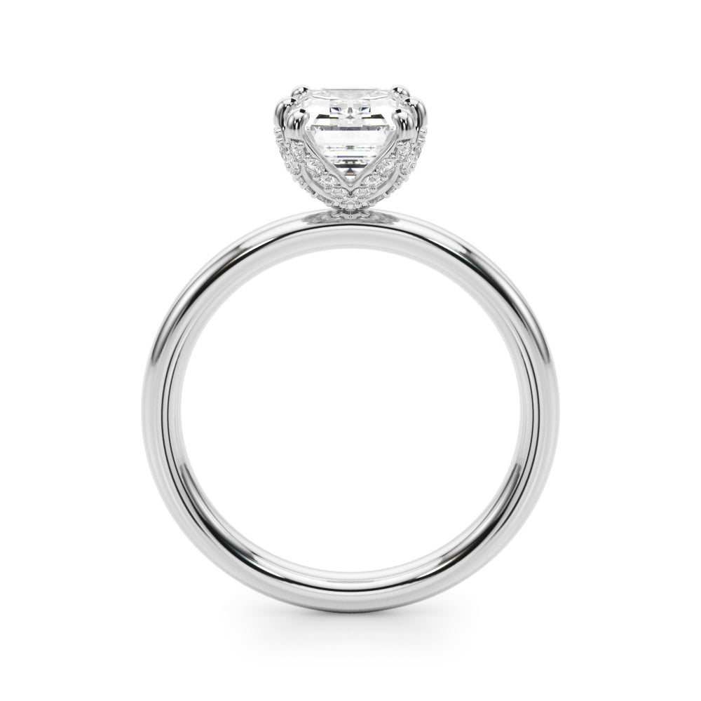 Emerald-Cut Hidden Halo Engagement Ring by Just Brilliant, catalog view