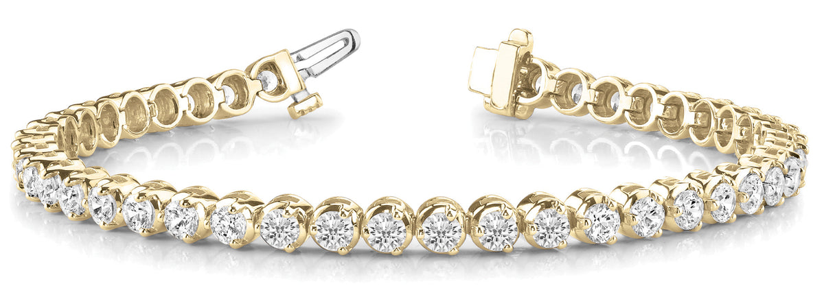 Three-Prong Diamond Tennis Bracelet by Just Brilliant, catalog view