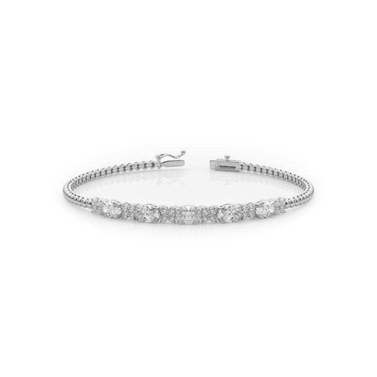 Elara Tennis Bracelet by Just Brilliant – luxury lab-grown diamond bracelet in 18K gold
