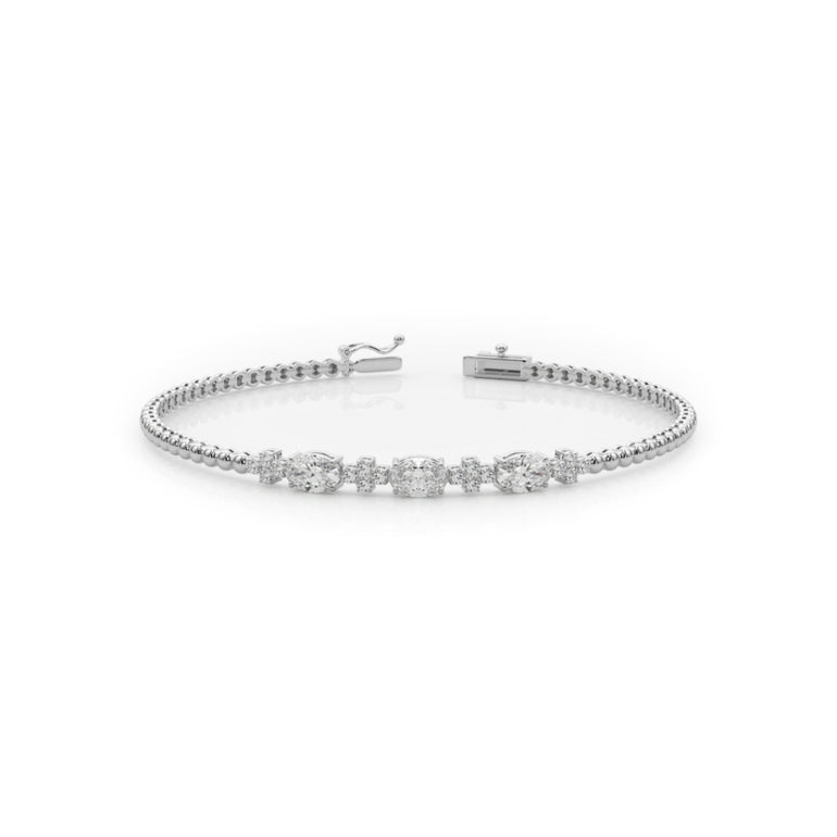 Serene Tennis Bracelet by Just Brilliant – elegant lab-grown diamond bracelet in 18K gold