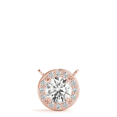 Round Halo Pendant – Round Lab Diamond Pendant in 18K Gold | Just Brilliant – view 8