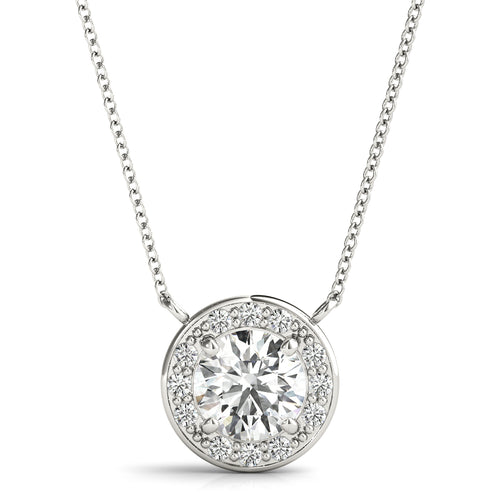 Round Halo Pendant
