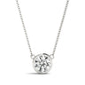 Solitaire Bezel Set Diamond Pendant – Radiant Lab Diamond Pendant in 18K Gold | Just Brilliant