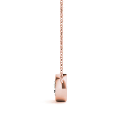 Solitaire Bezel Set Diamond Pendant – Lab Diamond Pendant in 18K Gold | Just Brilliant – view 8
