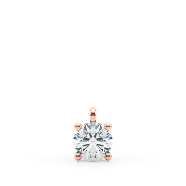 Four Prong Solitaire Diamond Pendant – Lab Diamond Pendant in 18K Gold | Just Brilliant – view 9