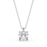 Four Prong Solitaire Diamond Pendant – Radiant Lab Diamond Pendant in 18K Gold | Just Brilliant