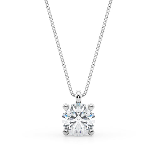 Four Prong Solitaire Diamond Pendant