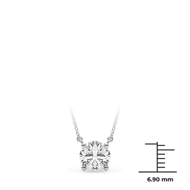 Solitaire New Style Pendants – Lab Diamond Pendant in 18K Gold | Just Brilliant – close-up view