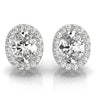 Oval Halo Studs – Oval Lab Diamond Stud Earrings in 18K Gold | Just Brilliant