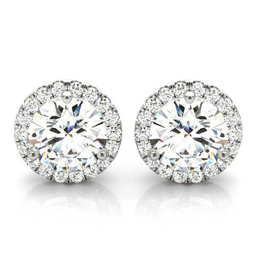Round Martini Halo Studs