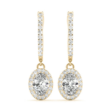 Earrings Halo – Lab Diamond Earrings in 18K Gold | Just Brilliant – view 8