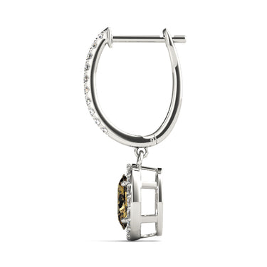 Earrings Halo – Lab Diamond Earrings in 18K Gold | Just Brilliant – lifestyle view