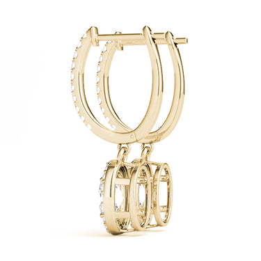 Earrings Halo – Lab Diamond Earrings in 18K Gold | Just Brilliant – view 9