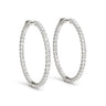 Inside-Out Value Lock Hoop Earrings – Radiant Lab Diamond Hoop Earrings in 18K Gold | Just Brilliant