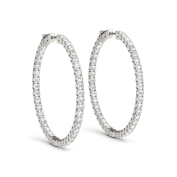 Inside-Out Value Lock Hoop Earrings – Radiant Lab Diamond Hoop Earrings in 18K Gold | Just Brilliant