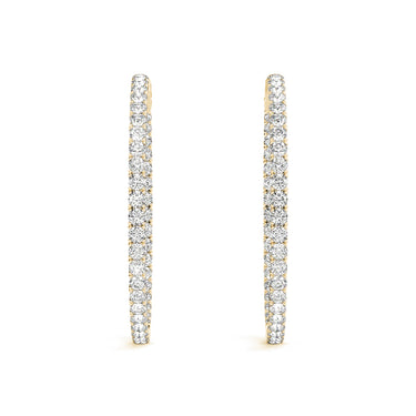 Inside-Out Value Lock Hoop Earrings – Lab Diamond Hoop Earrings in 18K Gold | Just Brilliant – view 8