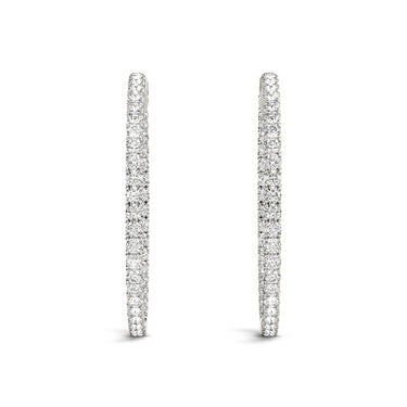 Inside-Out Value Lock Hoop Earrings – Lab Diamond Hoop Earrings in 18K Gold | Just Brilliant – lifestyle view