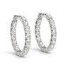 Inside-Out Vault Lock Hoop Earrings – Radiant Lab Diamond Hoop Earrings in 18K Gold | Just Brilliant