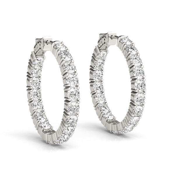 Inside-Out Vault Lock Hoop Earrings – Radiant Lab Diamond Hoop Earrings in 18K Gold | Just Brilliant