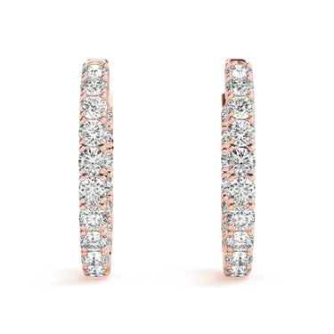 Inside-Out Vault Lock Hoop Earrings – Lab Diamond Hoop Earrings in 18K Gold | Just Brilliant – view 12