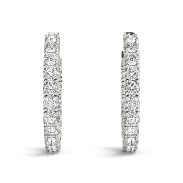 Inside-Out Vault Lock Hoop Earrings – Lab Diamond Hoop Earrings in 18K Gold | Just Brilliant – lifestyle view