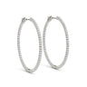 Round Shaped Inside-Out Hoop Earrings – Radiant Lab Diamond Hoop Earrings in 18K Gold | Just Brilliant