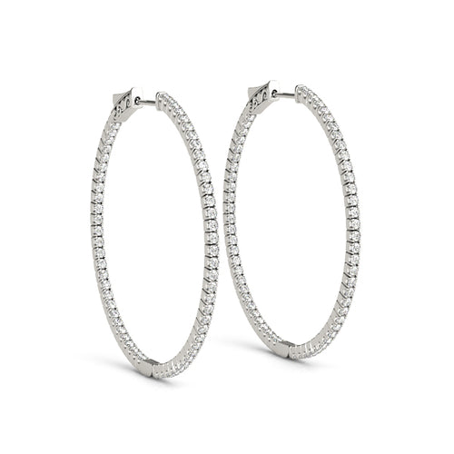 Round Shaped Inside-Out Hoop Earrings