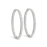 Oval Shaped Inside-Out Hoop Earrings – Oval Lab Diamond Hoop Earrings in 18K Gold | Just Brilliant