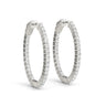Oval Shaped Inside-Out Hoop Earrings – Oval Lab Diamond Hoop Earrings in 18K Gold | Just Brilliant